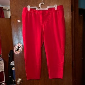 Lane Bryant Allie Ankle Pants Sz 20  Red 🌟 EUC